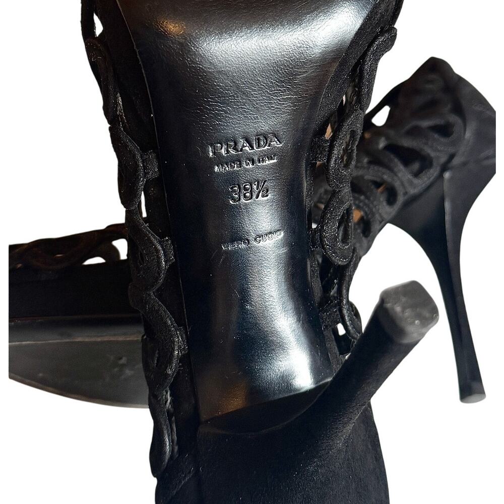 Prada Suede Lasercut Accents Pumps - Picture 4 of 4